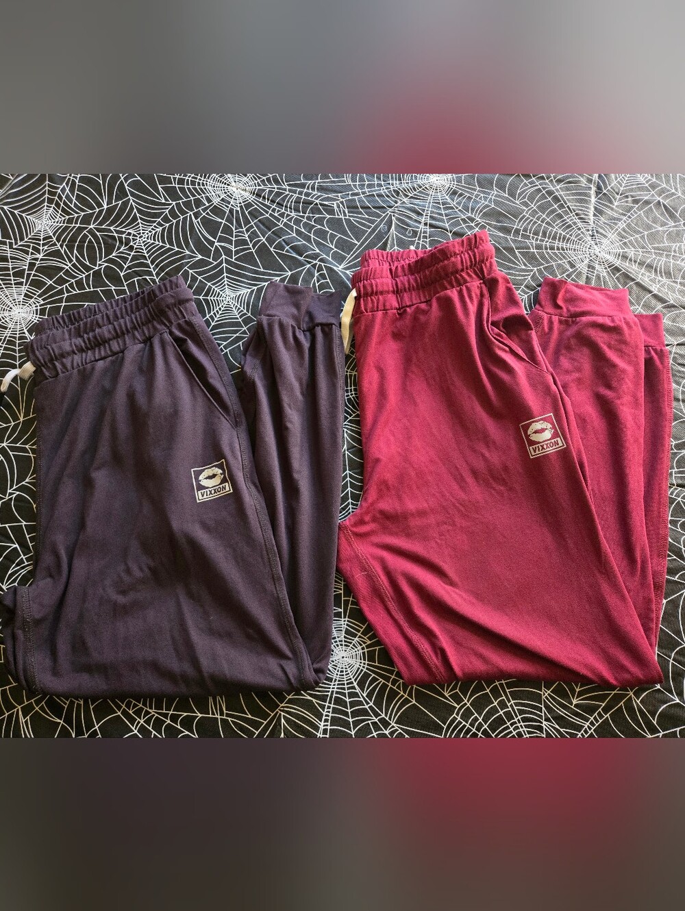 Dixxon Vixxon Joggers Grey & Maroon 2 Pairs Size Womens Medium